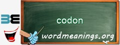 WordMeaning blackboard for codon